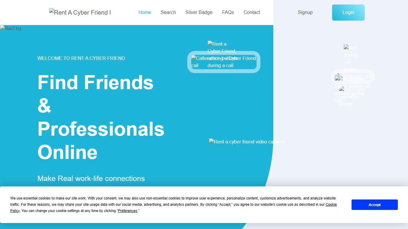 RentaCyberFriend – Find Friends & Professionals Online